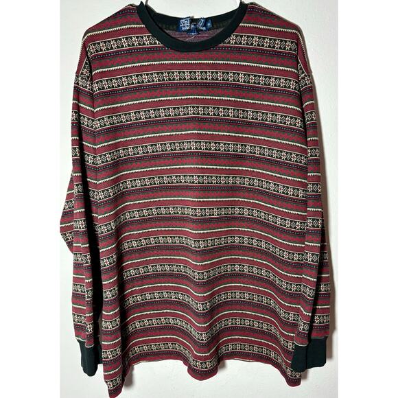 Vintage Y2K Polo by Ralph Lauren 100% Cotton Red Crewneck Sweater Sz XL - Picture 2 of 7